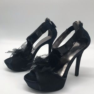 Nine West Black Frederika Sandals platforms